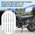 Minho Motorcycle High Strength Grade 8 Metric Flanged Hex Bolts M6-1 0 110