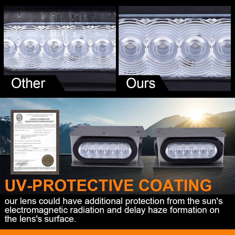 Led Trailer Steel Box Kit For Truck W 6 Oval Tail Light 2 Marker Lamp Clear Lens Luces Traserasassembly
