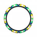 Yyhhaofa Neoprene Steering Wheel Cover Elastic Easy To Install Fits Most Vehicles Durable Colored Crayon Circles Pattern 