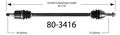 Arc 80-3416 Drive Shaft Remanufactured 