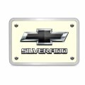 Ipick Image Made For Chevrolet Silverado 3d Logo Glow In The Dark Luminescent Billet Aluminum 2 Inch Tow Hitch Cover