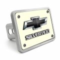 Ipick Image Made For Chevrolet Silverado 3d Logo Glow In The Dark Luminescent Billet Aluminum 2 Inch Tow Hitch Cover