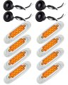Side Marker Light Kit 12v Led Yellow And Red Replacement Bulbs For Truck Bus Boat Suv Atv Van Trailer 16 Assemblies With Screws 