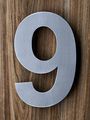Qt Modern House Number Extra Large 10 Inch Brushed Stainless Steel 6 Six 9 Nine Floating Appearance Easy To Install And Made Of 
