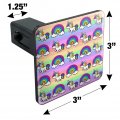 Cute Kawaii Rainbow Unicorn Pattern Tow Trailer Hitch Cover Plug Insert