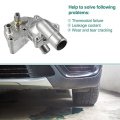 X Autohaux Aluminum Alloy Thermostat Assembly With Housing Sensor Ford For Mustang 4 0l 2005 2006 2007 2008 2009 2010