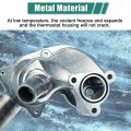 X Autohaux Aluminum Alloy Thermostat Assembly With Housing Sensor Ford For Mustang 4 0l 2005 2006 2007 2008 2009 2010