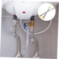 Veemoon 2pcs Bellows Copper Still Water Supply Line 1 Inch Hot Heater Hose Corrugated 2 Iron Pipes Fitting Moonshine Faucet