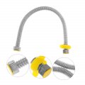Veemoon 2pcs Bellows Copper Still Water Supply Line 1 Inch Hot Heater Hose Corrugated 2 Iron Pipes Fitting Moonshine Faucet