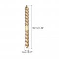 Uxcell 8x90mm Hanger Bolts 24pcs Double Ended Self-tapping Thread Wood To Dowel Screws For Connecting