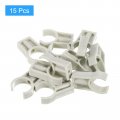 Uxcell 15pcs U-shaped Water Pipe Clamps Ppr Clips U Shaped Clip Fit For 32mm 1 26 Od Pipes 25mm Height Grey