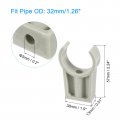 Uxcell 15pcs U-shaped Water Pipe Clamps Ppr Clips U Shaped Clip Fit For 32mm 1 26 Od Pipes 25mm Height Grey