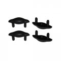 1-5 8 X 5 Dual Post Sling Rail Insert Floor Protectors Used On Patio And Outdoor Chair Chaise Lounge Furniture Black Pack Of