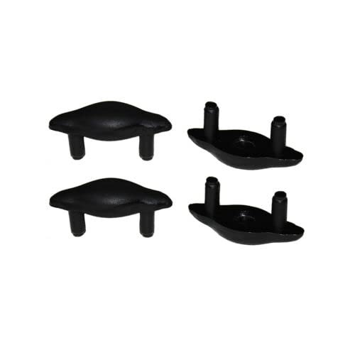 1-5 8 X 5 Dual Post Sling Rail Insert Floor Protectors Used On Patio And Outdoor Chair Chaise Lounge Furniture Black Pack Of
