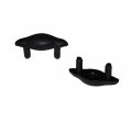 1-5 8 X 5 Dual Post Sling Rail Insert Floor Protectors Used On Patio And Outdoor Chair Chaise Lounge Furniture Black Pack Of