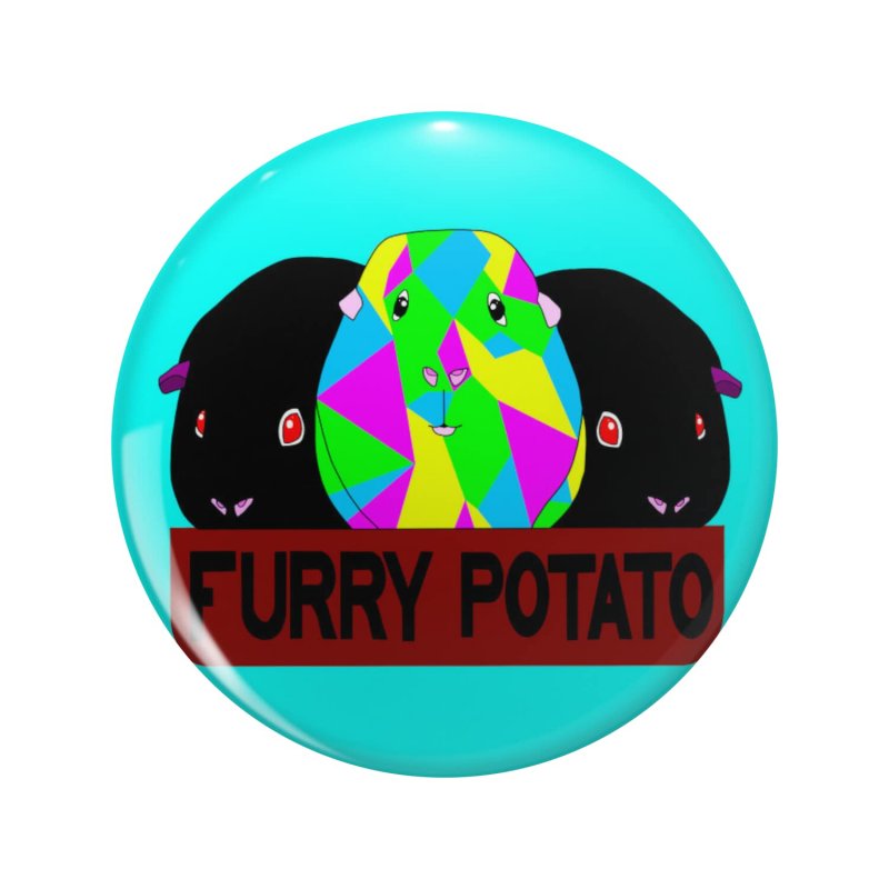 1080 Graphics Furry Potato Guinea Pigs Key Chain Double Sided Stainless Steel Keychain