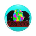 1080 Graphics Furry Potato Guinea Pigs Key Chain Double Sided Stainless Steel Keychain