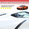 Rear Side Window Louvers Cover Trim Abs 2pcs Compatible With Corvette C8 Stingray Coupe 2020-2023 Shark Gills Styling Air Outle