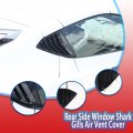 Rear Side Window Louvers Cover Trim Abs 2pcs Compatible With Corvette C8 Stingray Coupe 2020-2023 Shark Gills Styling Air Outle