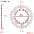 Caltric O-ring Drive Chain Sprockets Kit Compatible With Yamaha Xv250 Xv-250 V-star 250 2008-2014