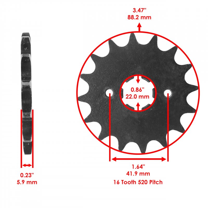 O Ring Drive Chain And Sprockets Kit For Yamaha Xv250 V Star 250 2008 To 2014 Front 16t Rear 45t 120 Links Steel