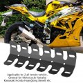 Qiilu Motorcycle Heat Shield Muffler Pipe Guard Leg Anti Hot Universal Protector With Stainless Steel Clamps Modified Hood