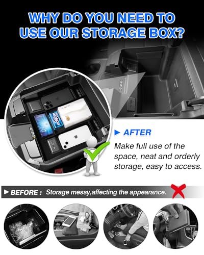 Center Console Organizer For 2022 2023 2024 Chevy Chevrolet Silverado Sierra 1500 Gmc Sierra 2500hd 3500hd Accessories Armrest