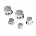 Fydun Bolts Toppers Caps 30pcs Motorcycle Motorbike Hex Socket Screw Nut Bolt Cap Cover Decoration Silver