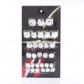 Fydun Bolts Toppers Caps 30pcs Motorcycle Motorbike Hex Socket Screw Nut Bolt Cap Cover Decoration Silver