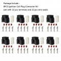 Secosautoparts 90980-11885 7283-7449 8pcs Ignition Coil 4 Pin Plug Connector Waterproof Black Socket Kit Fit For Toyota Matrix