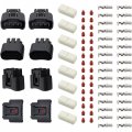 Secosautoparts 90980-11885 7283-7449 8pcs Ignition Coil 4 Pin Plug Connector Waterproof Black Socket Kit Fit For Toyota Matrix