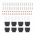 Secosautoparts 90980-11885 7283-7449 8pcs Ignition Coil 4 Pin Plug Connector Waterproof Black Socket Kit Fit For Toyota Matrix