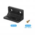 Uxcell 30pcs 90 Degree Plastic Corner Braces 38x22x22mm Nylon Shelf Right Angle Brackets With Screws For Cabinets Cupboards