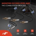 A-premium O2 Oxygen Sensor Compatible With Chevrolet Astro 2000-2002 Gmc Safari 4 3l Upstream And Downstream 4-pc Set Replace
