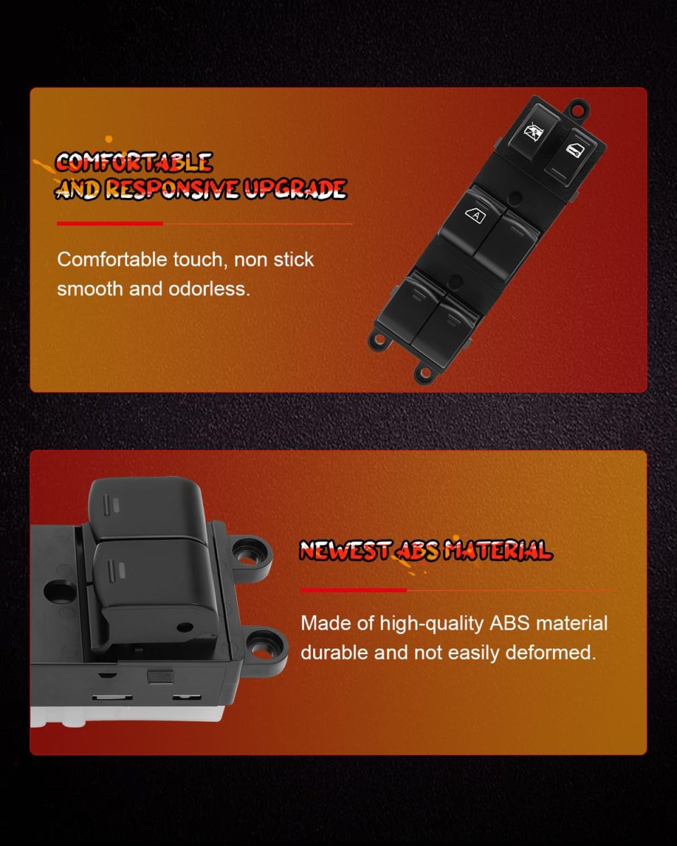 Driver Side Power Window Switch For Nissan Sentra 2008 2010 Replaces 25401ze80a 25401zj60a Panel Mount Plug In Touch