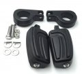 Smt-black Airflow Arrow Footpeg With 1 2 5 Inch Mounting Bracket Compatible Triumph Rocket V-star Roadstar Suzuki Intruder