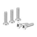 M1 6-0 35 X 6mm 20pcs Flat Round Head Screws 304 Stainless Steel Phillips Drive Machine Hardware Fastener For Furniture 