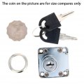 Mromax Drawer Cabinet Lock Cylinder Diameter Zinc Alloy Keyed Different 1pcs