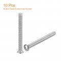 Uxcell 1 4-20x3-1 2 Button Head Socket Cap Screws 10pcs 304 Stainless Steel Fasteners Hex Bolts Full Thread Drive