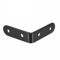 Corner Brace Angle Bracket Fastener L Shape 65mmx65mmx19mm Black Round End With Screws 8pcs