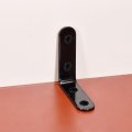 Corner Brace Angle Bracket Fastener L Shape 65mmx65mmx19mm Black Round End With Screws 8pcs