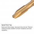 Uxcell M5 X 0 8 Spiral Point Thread Tap And 4 2mm Drill Bit Set Metric Titanium Plated Cobalt High Speed Steel Machine Screw