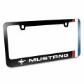 Ford Mustang License Plate Frame Black Metal With Red White Blue Stripe 12 In X 6 Official Licensed Product