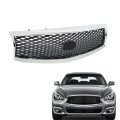 Front Grille With Camera Option Grill Chrome And Black Replacement For 2015 2016 2017 2018 2019 Q70 Q70l 