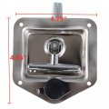 Waltyotur 2 Trailer Door Latch T-handle Locking Stainless Steel Folding T Handle For Camper Rv Truck Toolbox With Gasket And