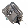 Waltyotur 2 Trailer Door Latch T-handle Locking Stainless Steel Folding T Handle For Camper Rv Truck Toolbox With Gasket And