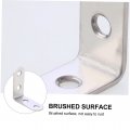 Homsfou 18pcs Right Angle Corner Code Bracket Support Stand L Shelf Holder Brace Stainless Steel Mount Thicken