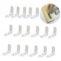 Homsfou 18pcs Right Angle Corner Code Bracket Support Stand L Shelf Holder Brace Stainless Steel Mount Thicken