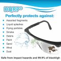 Safety Glasses 2 Pack Protective Eyewear With Clear Lenses And Side Shields Ansi Z87 1 Impact Resistant For Lab Construction