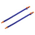 2pcs G1 2 Thread Flexible Water Oil Coolant Pipe Hose 500mm Plastic Adjustable Round Nozzle Cooling With Switch And Internal 